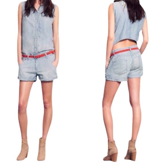 Rag & Bone Dumont Romper Moonshine in Blue - Picture 1 of 14